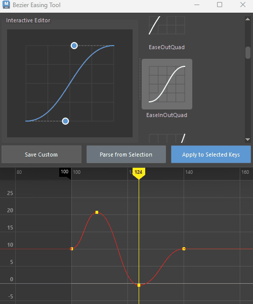Bezier Easing feature animation